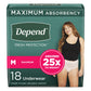Depend® Fresh Protection™ Women's Maximum Absorbency Underwear, Medium 47932