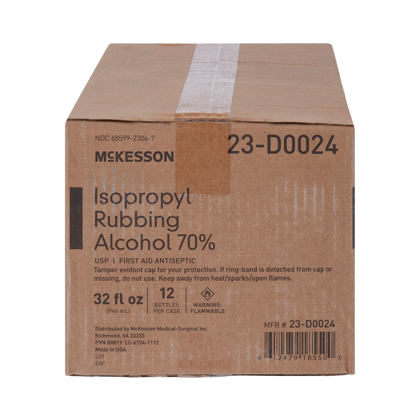 McKesson Isopropyl Alcohol Antiseptic, 32-ounce bottle 23-D0024