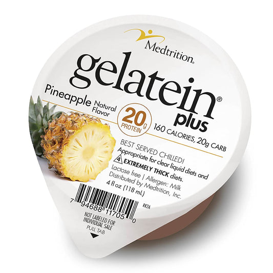 Oral Supplement Gelatein® Plus Pineapple Flavor Gel 4 oz. Cup - 11705