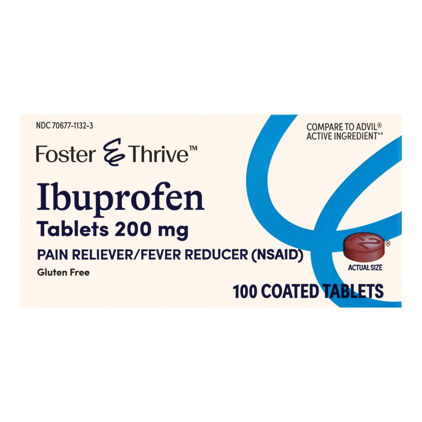 Foster & Thrive™ Ibuprofen 200 mg Coated Tablets 70677113203