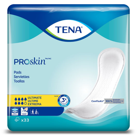 Bladder Control Pad TENA ProSkin™ Ultimate 16 Inch Length Heavy Absorbency Dry-Fast Core™ One Size Fits Most - 47709