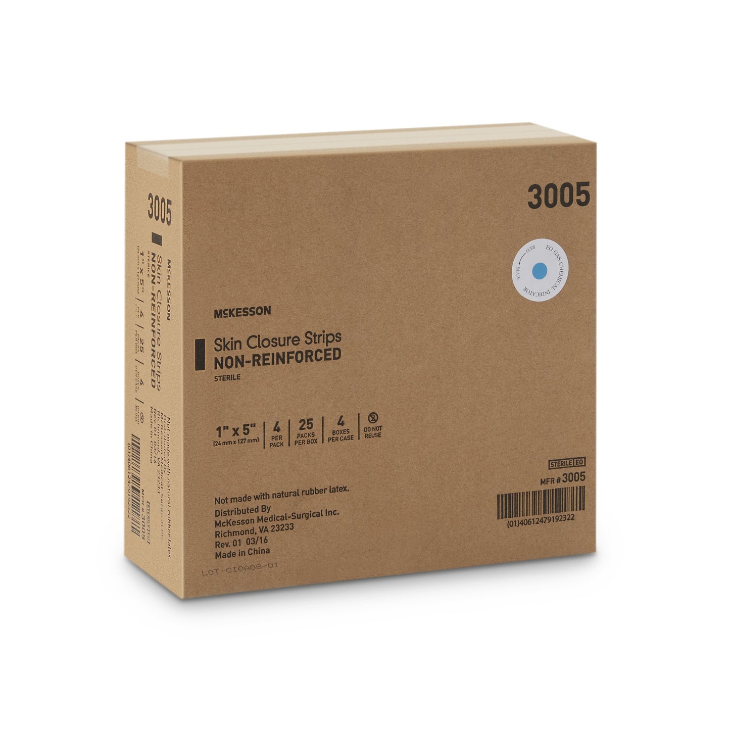 McKesson Non-Reinforced Skin Closure Strip, 1 x 5 Inch 3005