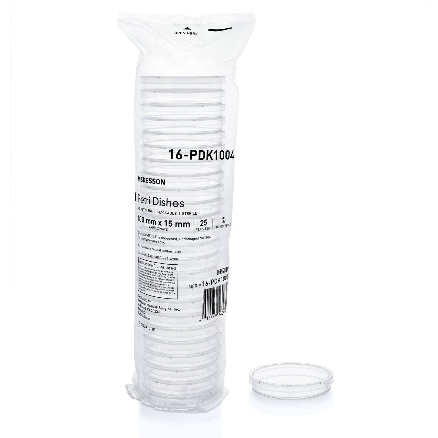 Petri Dish McKesson Polystyrene - 16-PDK1004