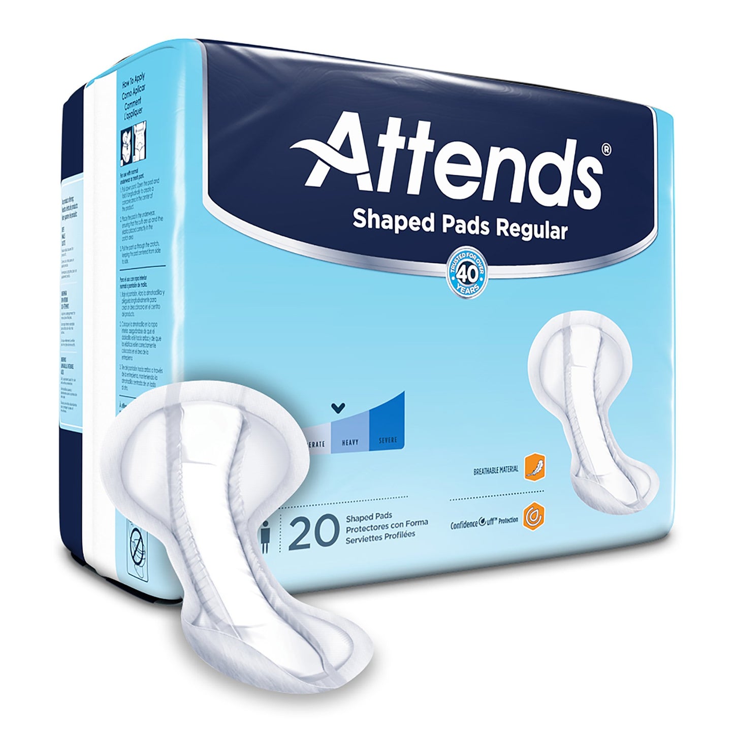 Attends® Shaped Bladder Control Pads, Regular SPDRA