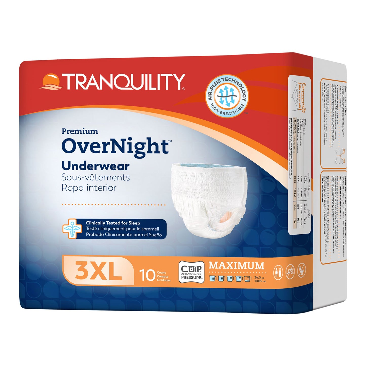 Tranquility Premium OverNight Disposable Absorbent Underwear, 3XL 2119