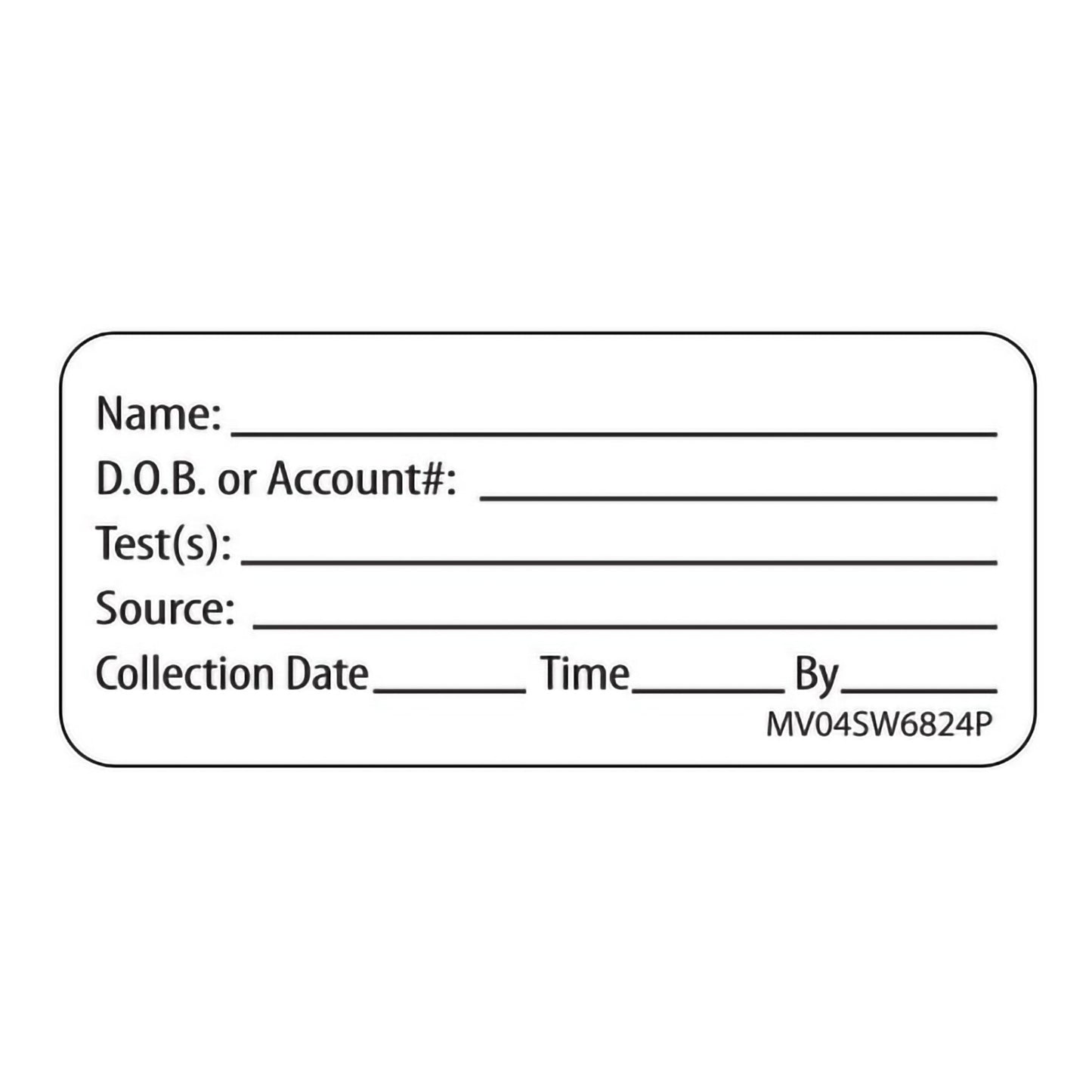 MedVision® Pre-Printed / Write On Label, Patient Information, 2.25 x 1 Inch MV04SW6824P