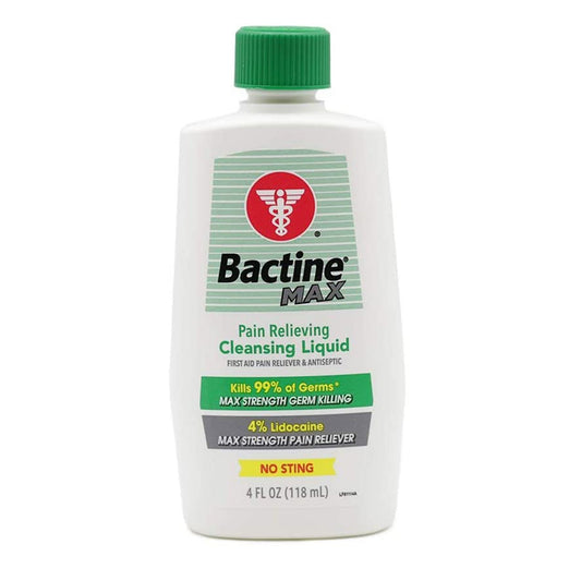 Pain Relieving Antiseptic BZK (Benzalkonium Chloride) / Lidocaine HCl Bactine® MAX Topical Liquid 4 oz. Bottle - 811-14