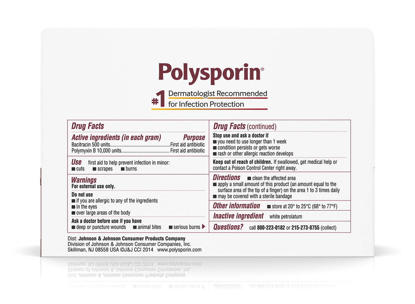 Polysporin® Bacitracin / Polymyxin B First Aid Antibiotic, 1 oz. Tube 512378900