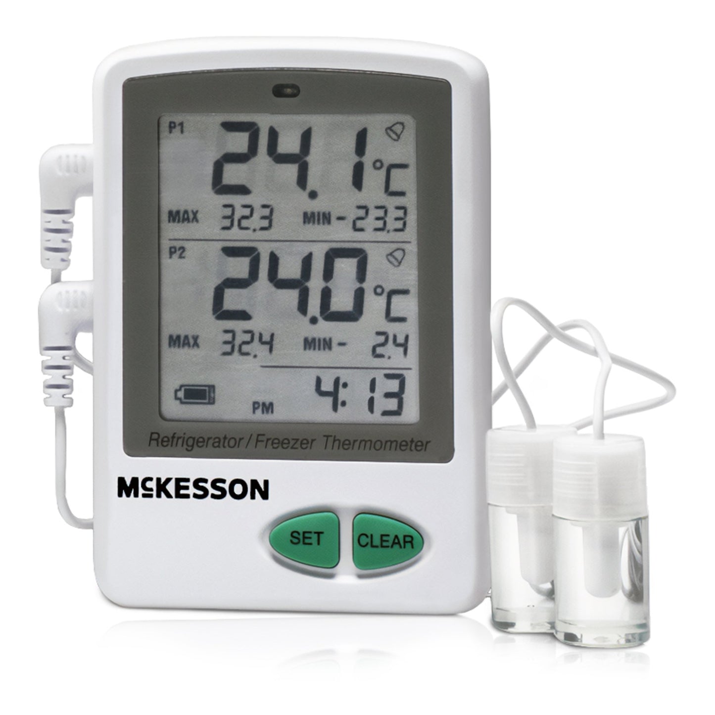 McKesson Datalogging Refrigerator / Freezer Thermometer, Digital Display MCK80022P