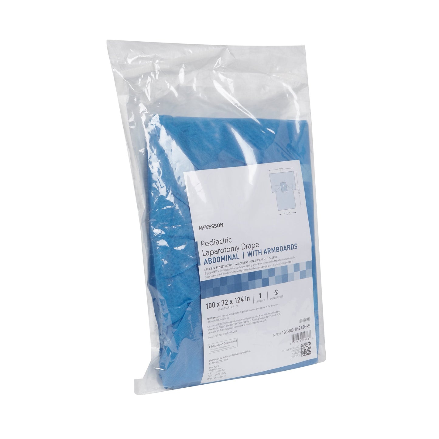 McKesson Sterile Pediatric Laparotomy Drape, 100 x 72 x 124 Inch 183-I80-05212G-S