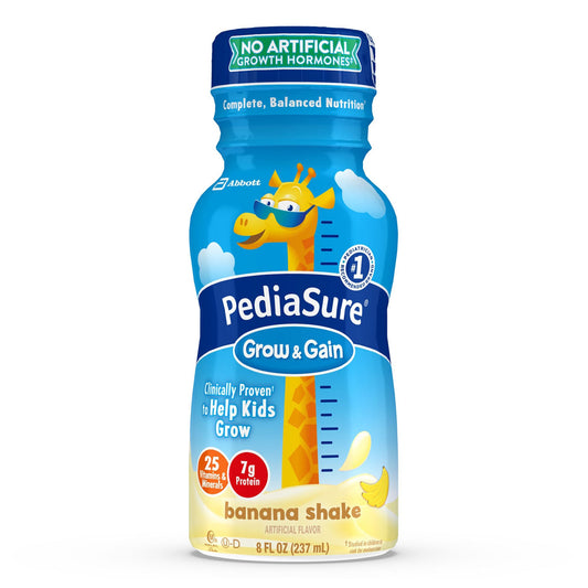 PediaSure® Grow & Gain Banana Shake, 8-ounce bottle 58052