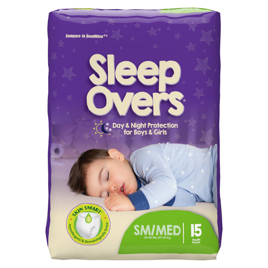 Unisex Youth Absorbent Underwear Cuties® Sleep Overs® Pull On with Tear Away Seams Small / Medium Disposable Heavy Absorbency - SLP05301