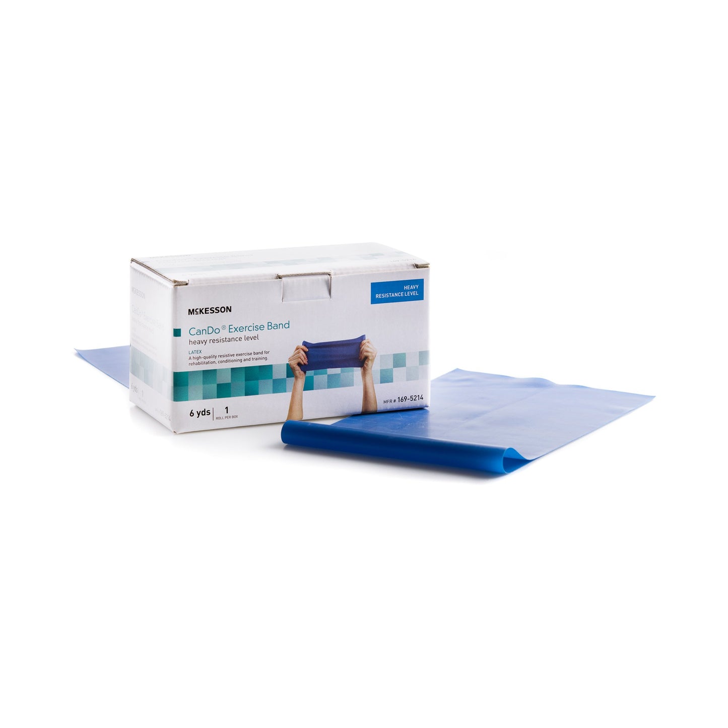 McKesson Exercise Resistance Band, Blue, 5 Inch x 6 Yard, Heavy Resistance 169-5214