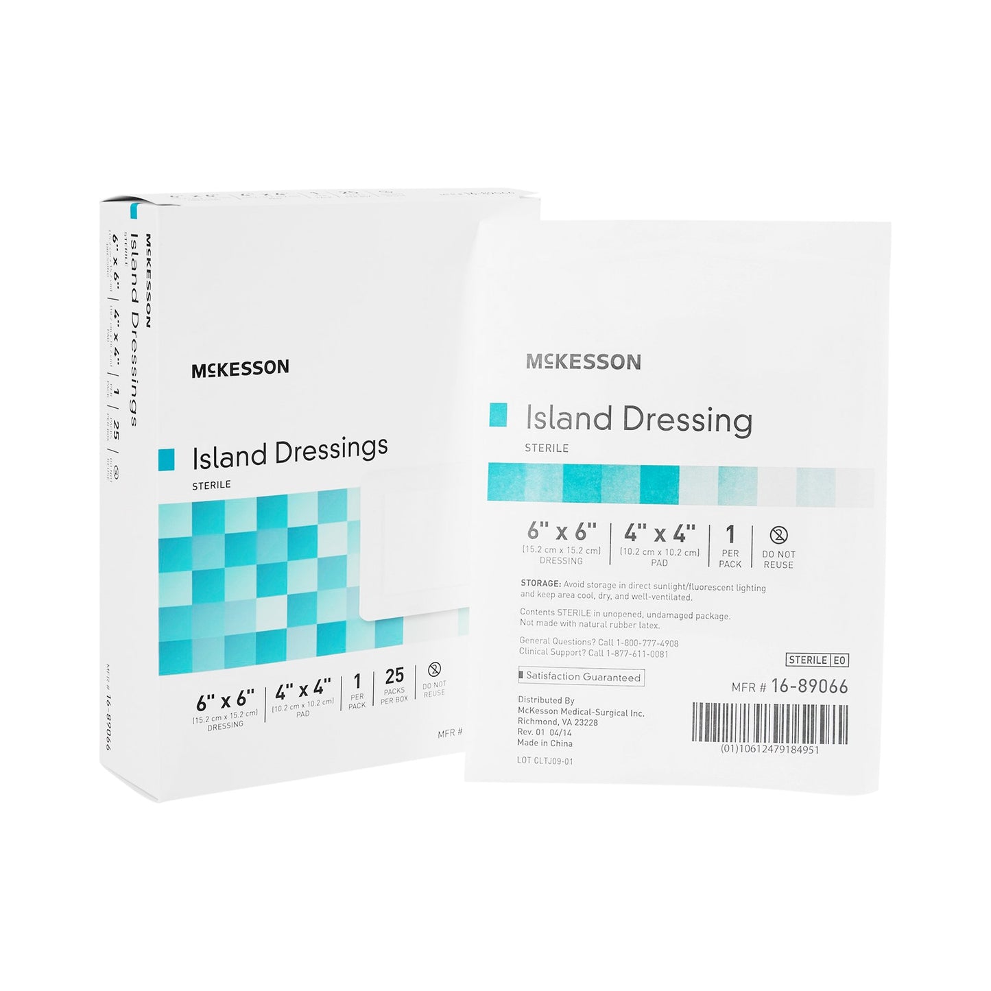 McKesson Adhesive Dressing, 6 x 6 Inch 16-89066