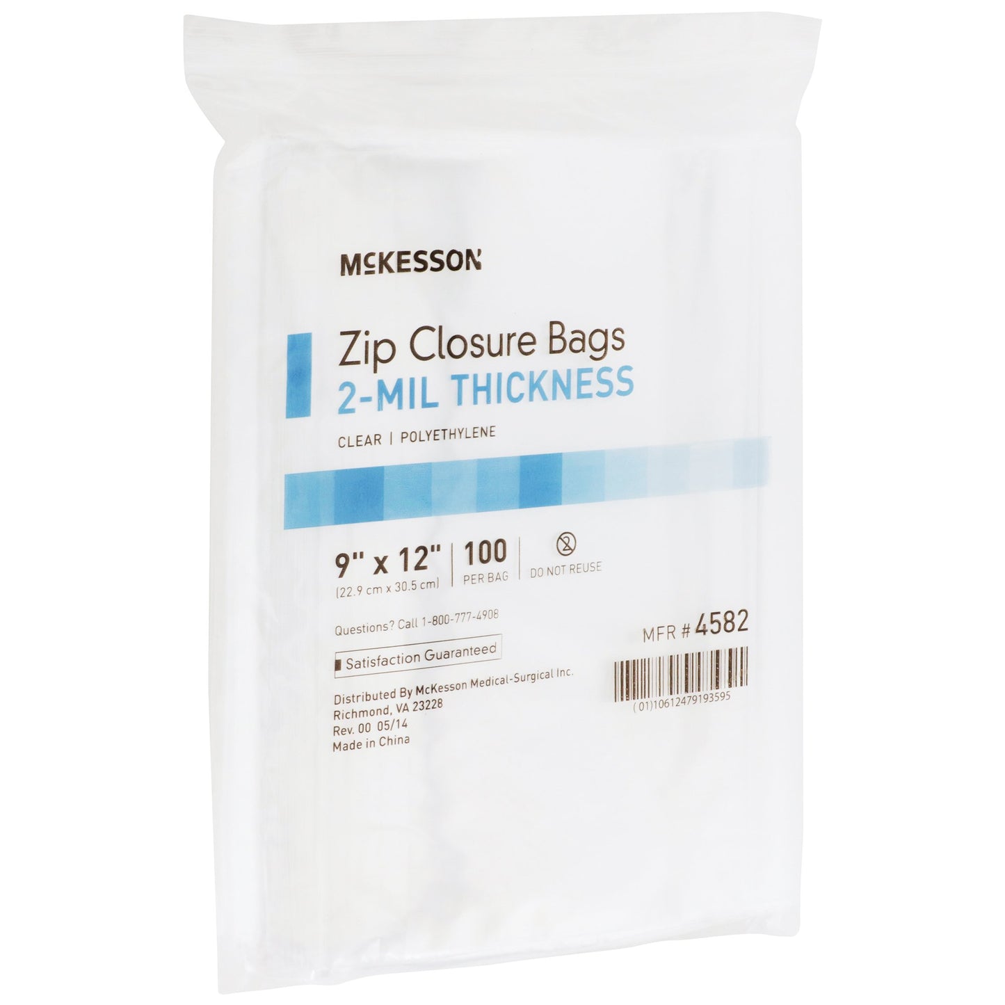 McKesson Zip Closure Bag, 9 X 12 Inches 4582