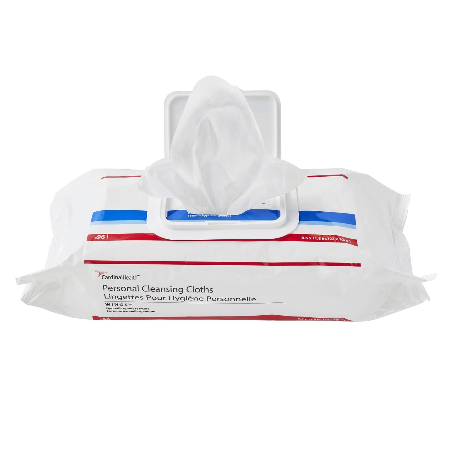 Cardinal Health™ Wings™ Personal Cleansing Cloths, Soft Pack, 96 ct. 5399S