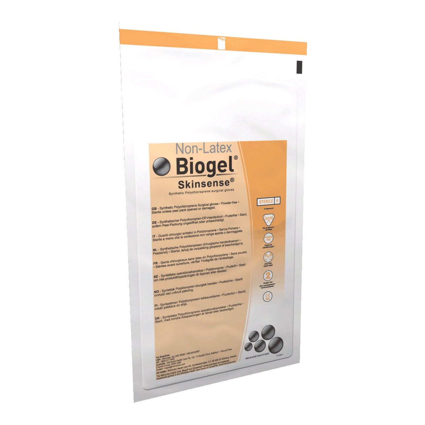 Surgical Glove Biogel® Skinsense™ Size 8 Sterile Polyisoprene Standard Cuff Length Micro-Textured Straw Not Chemo Approved - 31480