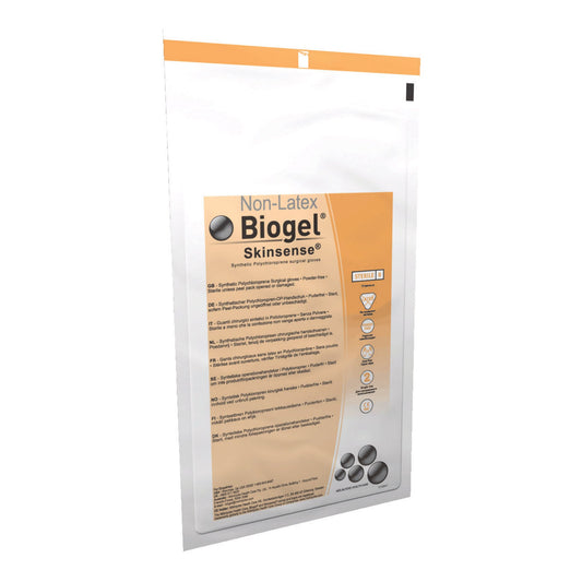 Surgical Glove Biogel® Skinsense™ Size 8 Sterile Polyisoprene Standard Cuff Length Micro-Textured Straw Not Chemo Approved - 31480