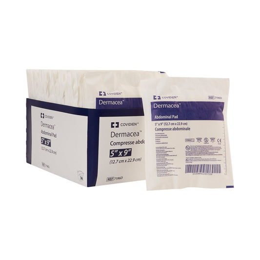 Abdominal Pad Dermacea™ 5 X 9 Inch Sterile 1 per Pack - 7196D