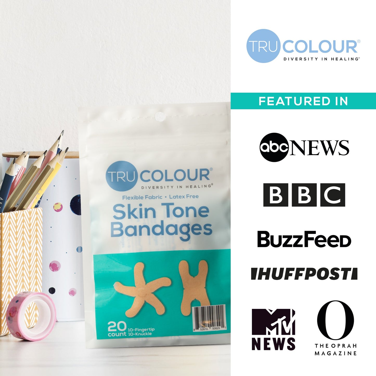 TruColour® Beige Adhesive Strip, Knuckle / Fingertip TCB-AKF