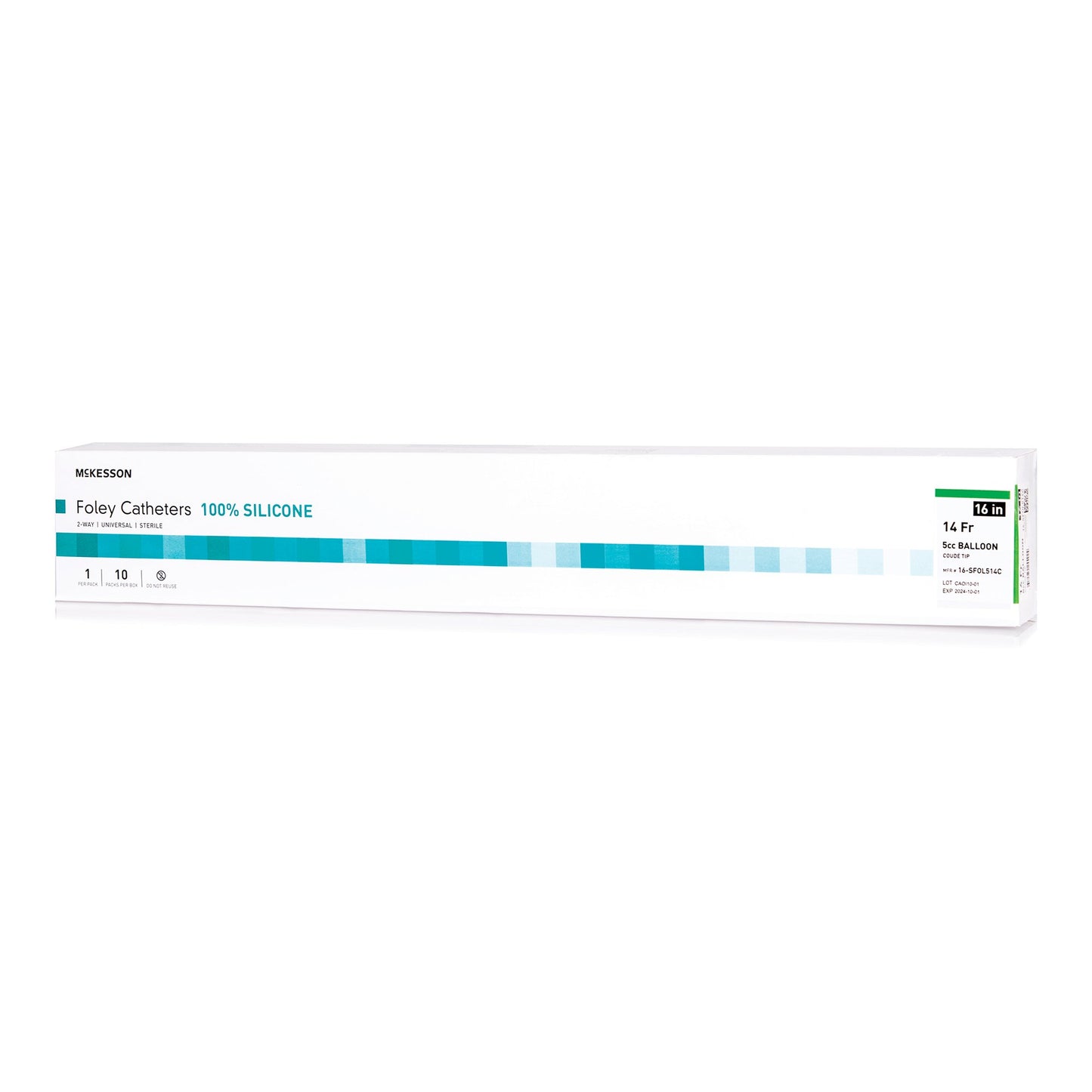 Foley Catheter McKesson 2-Way Coude Tip 5 cc Balloon 14 Fr. Silicone - 16-SFOL514C