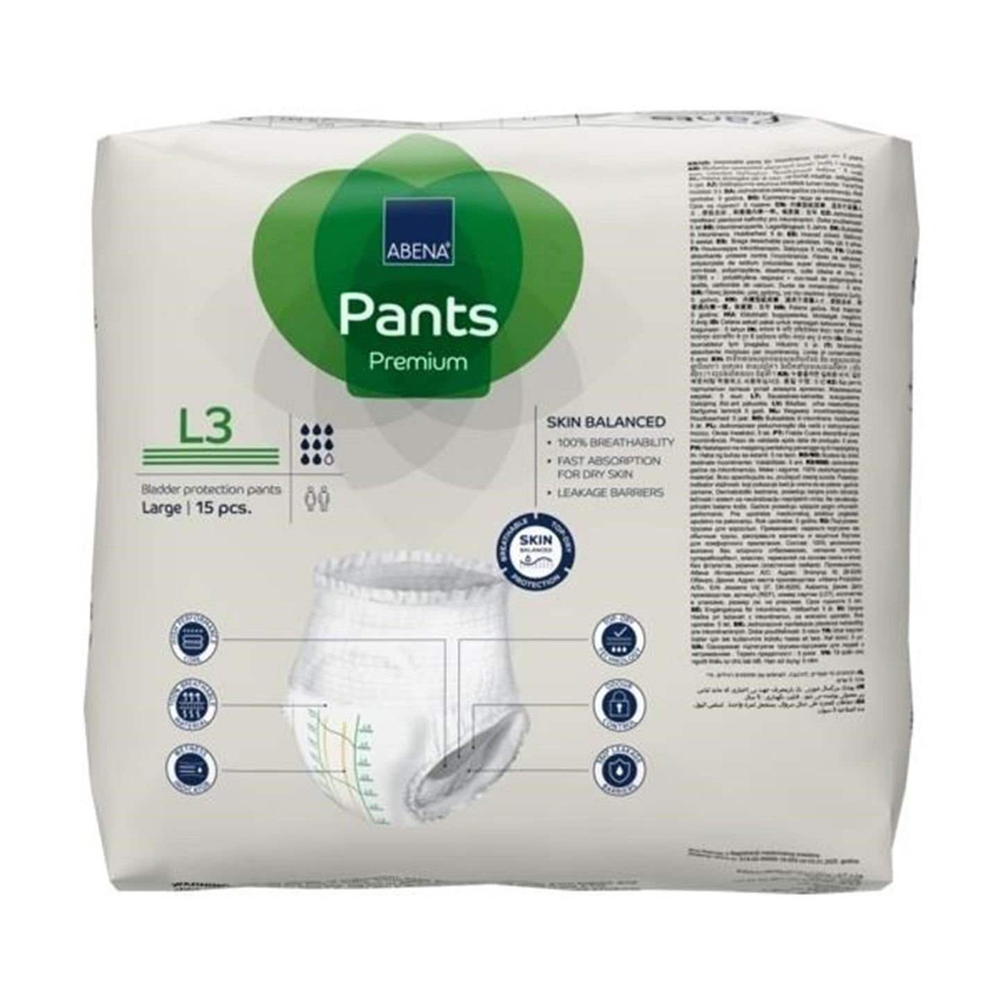 Abena® Premium Pants L3 Incontinence Brief, Large 1000021327
