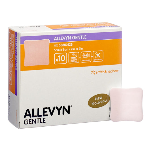 Allevyn Gentle Border Silicone Foam Dressing, 2 x 2 Inch 66802128