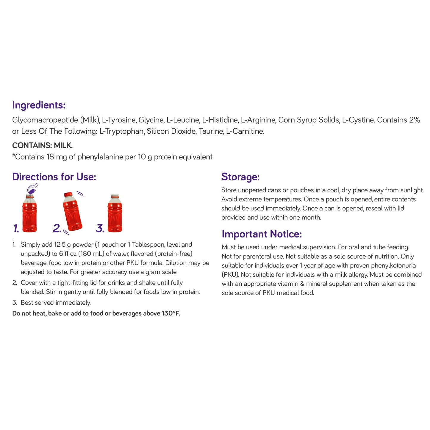 PhenylAde® GMP Mix-In for the Dietary Management of Phenylketonuria 201721