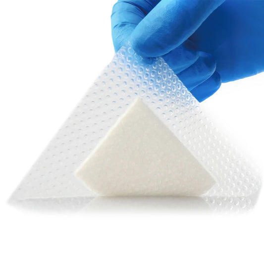 Super Absorbent Dressing ExcelSAP™ Silicone Adhesive 4 X 4 Inch Square - MP00790