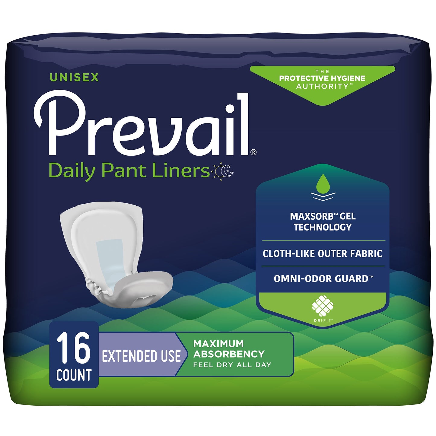 Prevail® Daily Pant Liners Moderate Absorbency Incontinence Liner, 28 Inches PL-115