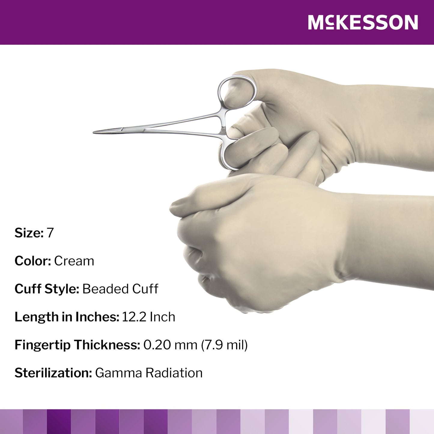 McKesson Perry® Polychloroprene Surgical Glove, Size 7, Cream 20-2670N