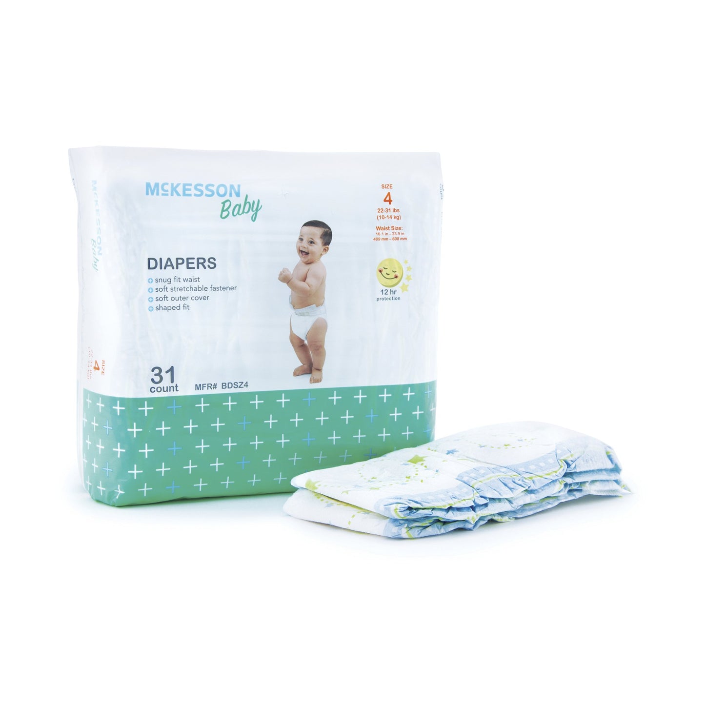 McKesson Baby Diaper, Size 4 BD-SZ4