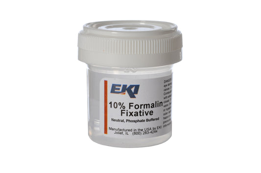 Prefilled Formalin Container 10 mL Fill in 20 mL (0.67 oz.) Screw Cap Warning Label / Patient Information NonSterile - 24499-100X20ML