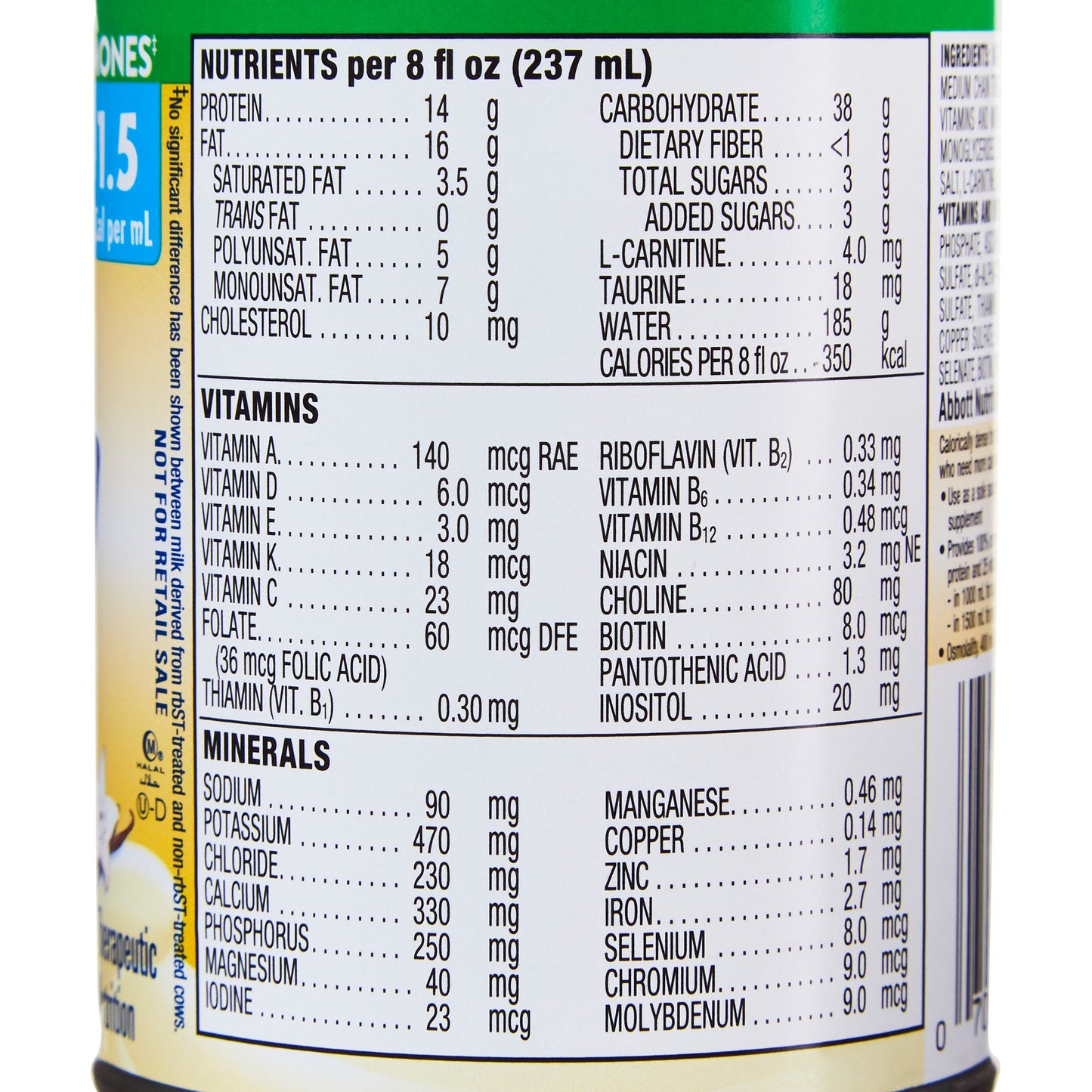 PediaSure® 1.5 Cal Therapeutic Nutrition, Vanilla, 8-ounce can 67378