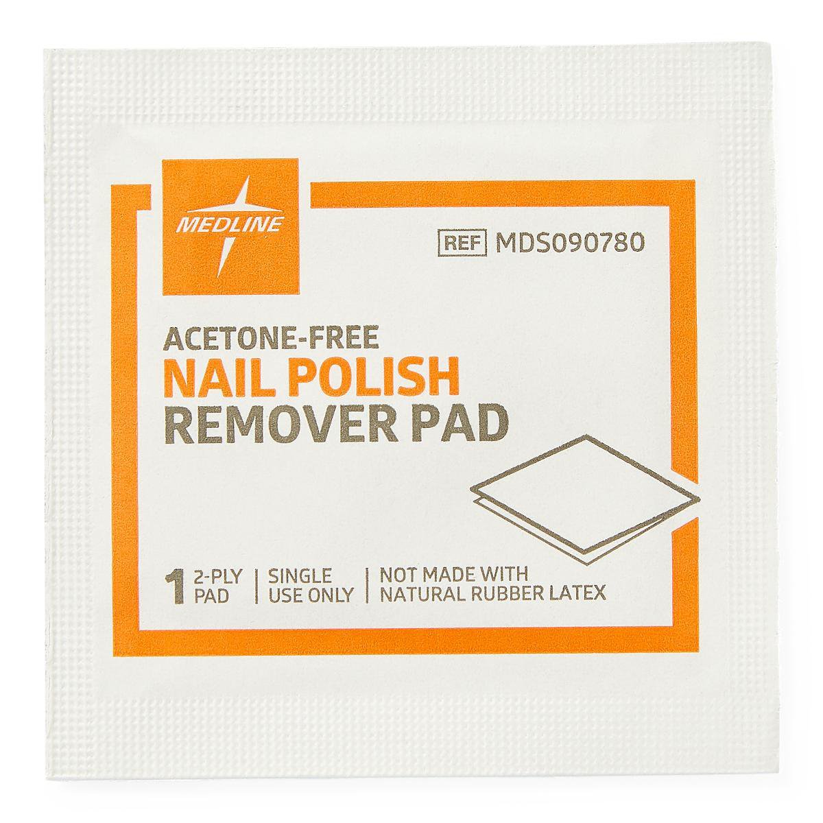 Nail Polish Remover Pad Medline 1-1/4 X 3 Inch MDS090780