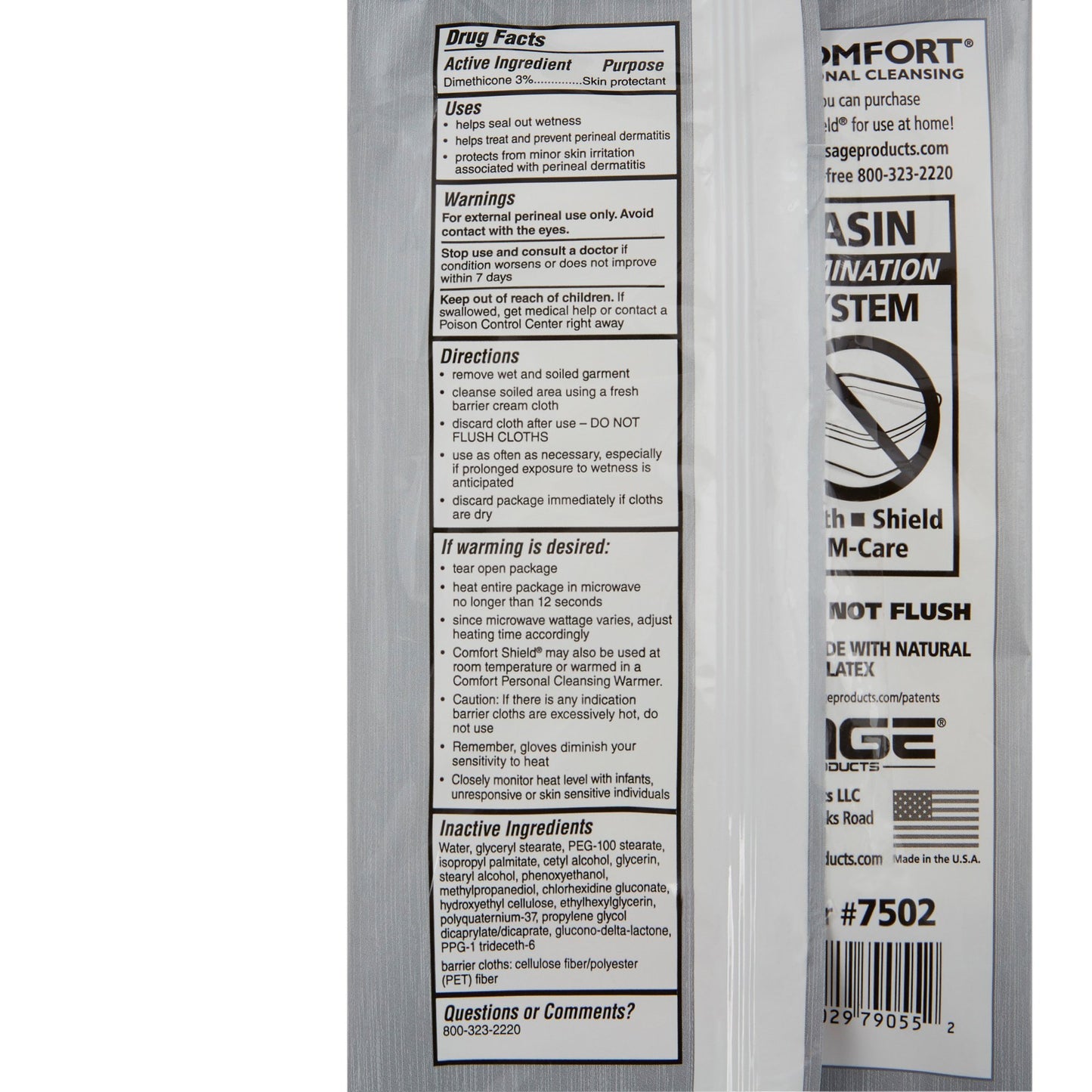 Comfort Shield® Incontinent Care Wipe, 3 per Pack 7502