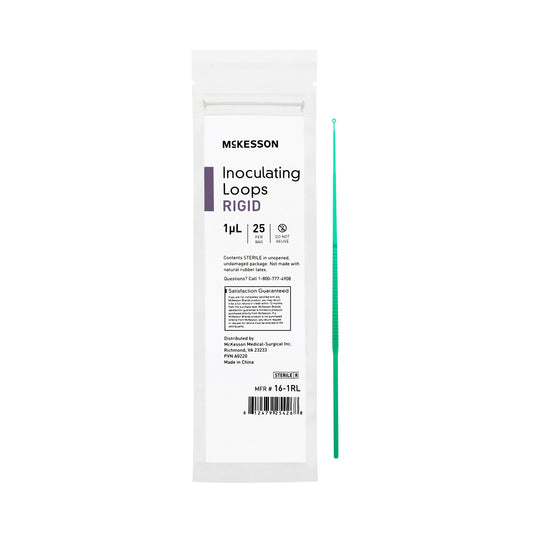 Inoculating Loop McKesson 1 µL Polystyrene Integrated Handle Sterile - 16-1RL