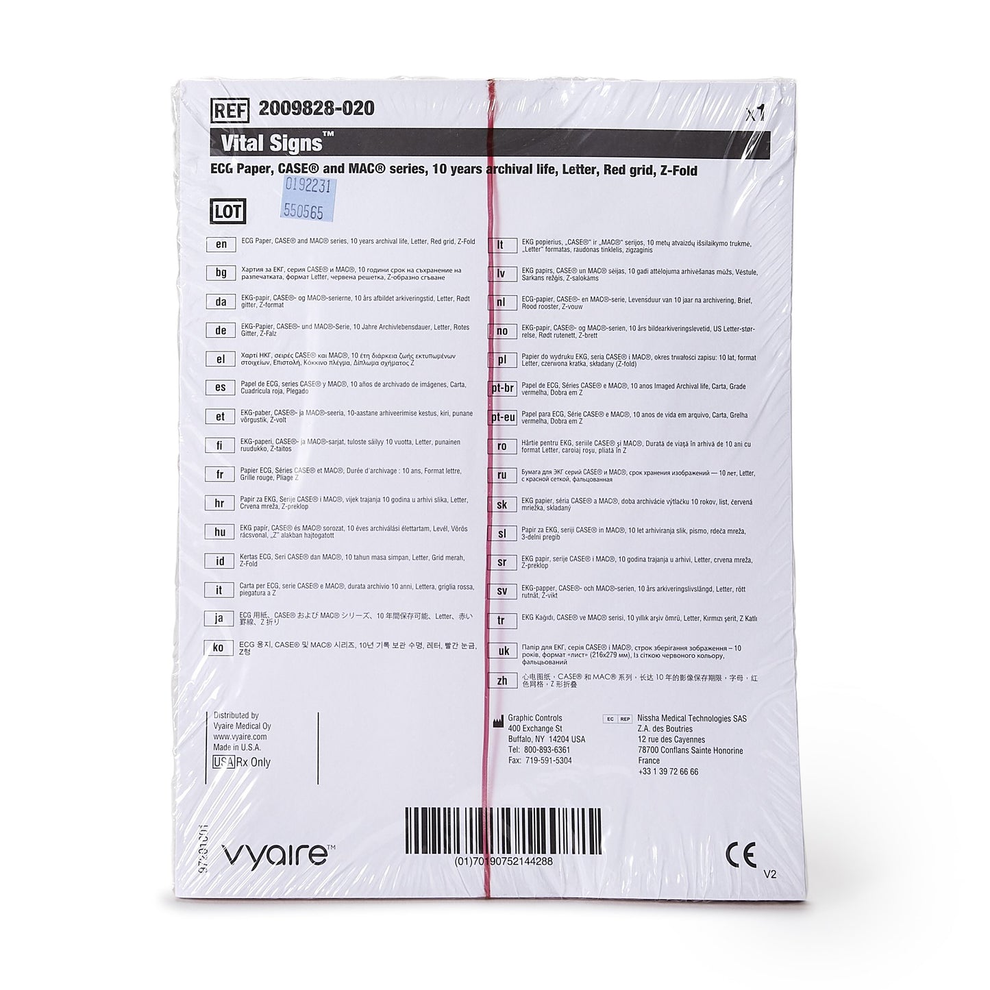 Vital Signs® ECG / EEG Recording Paper 2009828-020