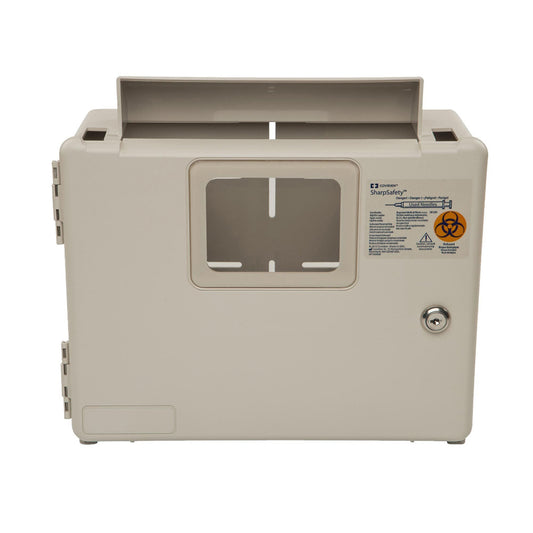 Sharps Container Cabinet / Wall Enclosure Monoject™ ABS Plastic Wall Mount Locking - 85161H