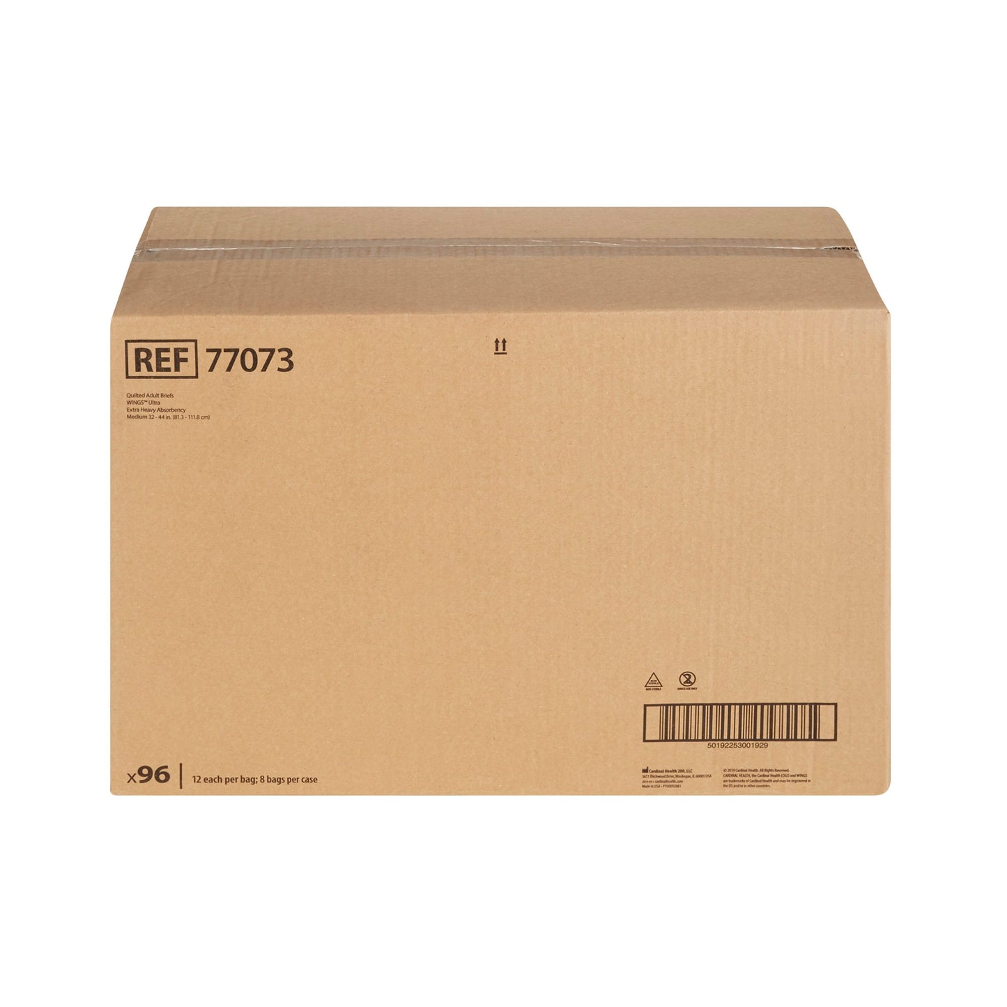 Wings™ Ultra Quilted Extra Heavy Absorbency Incontinence Brief, Medium 77073