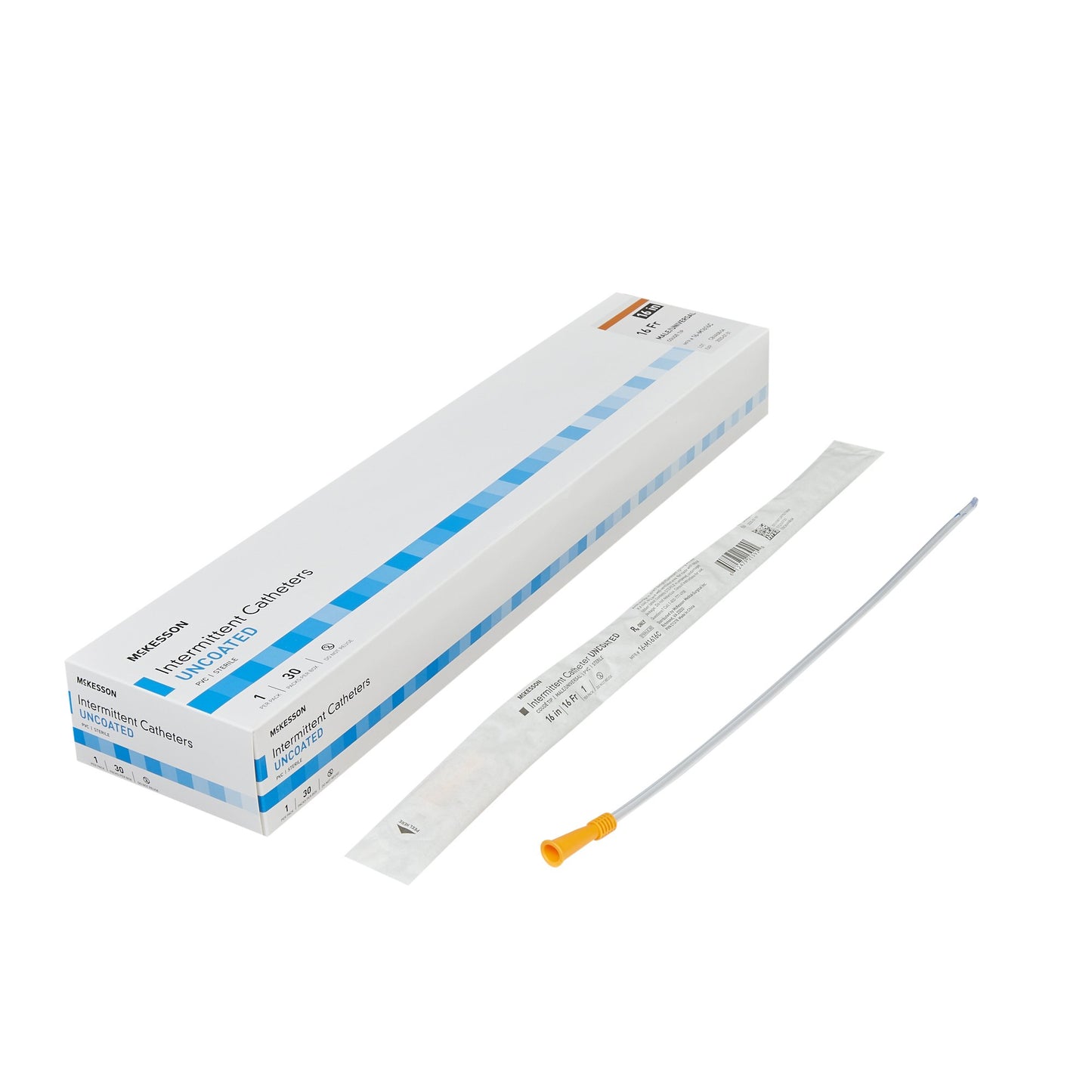 Urethral Catheter McKesson Coude Tip Uncoated PVC 16 Fr. 16 Inch - 16-M1616C