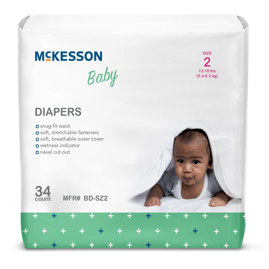 McKesson Baby Diapers, Size 2 BD-SZ2