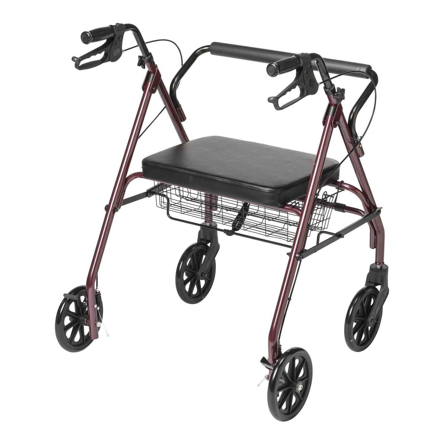 McKesson Bariatric Red Folding Steel Four-Wheel Rollator 146-10215RD-1
