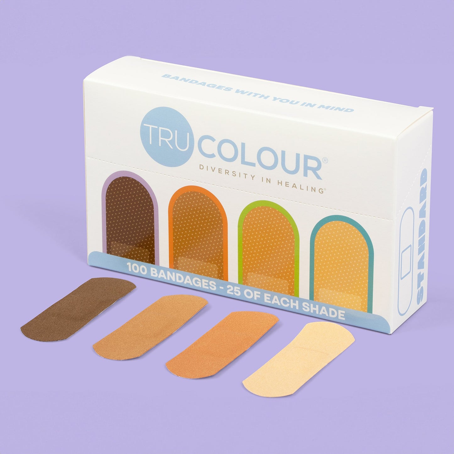 TruColour® Beige / Olive / Brown / Dark Brown Adhesive Strip, 1 x 3 Inch TCB-VBX100