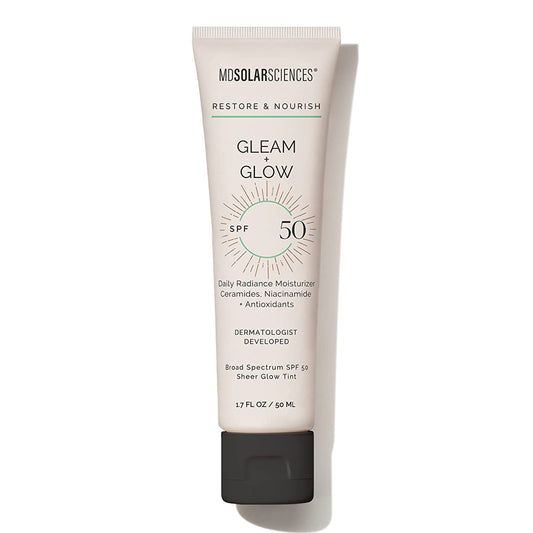 Facial Moisturizer with Sunscreen MDSolarsciences™ Gleam + Glow SPF50 1.7 oz. Tube Scented Cream - 173001