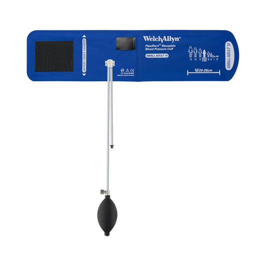 Reusable Blood Pressure Cuff and Bulb FlexiPort® 20 to 26 cm Arm Nylon Cuff Small Adult Cuff - REUSE-10-2BV