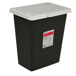 Cardinal SharpSafety RCRA Waste Container, 8 Gallon, 17-3/4 x 11 x 15-1/2 Inch 8607RC, 1 Each
