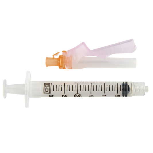 Safety Hypodermic Syringe with Needle Eclipse™ 3 mL 1 Inch 25 Gauge Hinged Safety Needle Regular Wall - 305787