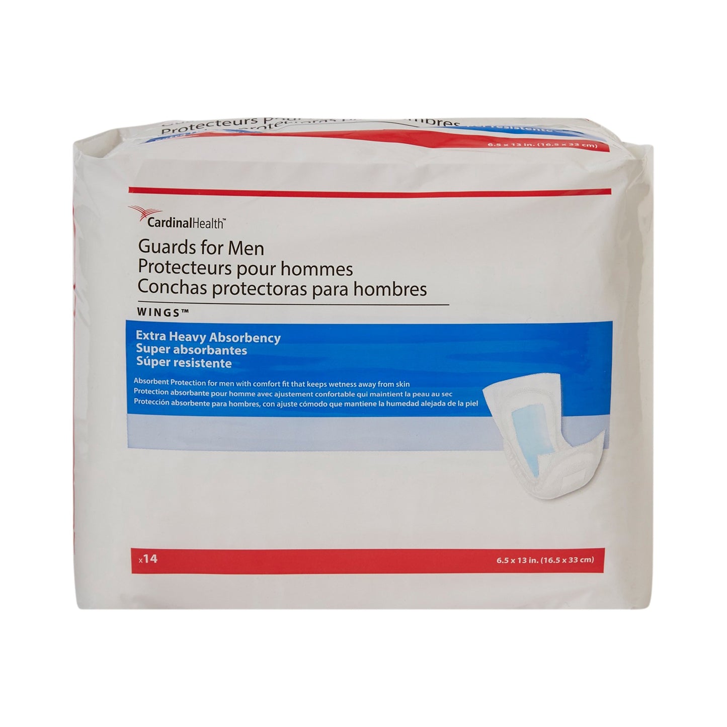Sure Care™ Bladder Control Pads for Men, Heavy Absorbency, 6.5 x 13 Inch 23246A