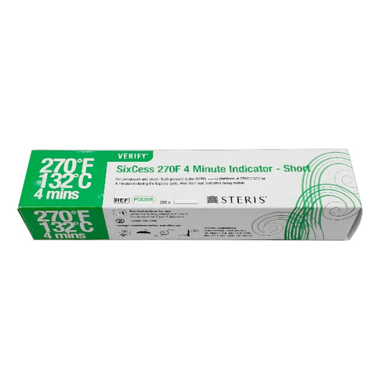 Verify™ SixCess™ Steam Indicator Strips, 4 Minute Indicator Short PCC006